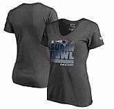 Women New England Patriots Pro Line by Fanatics Branded Plus Size Super Bowl LI Champions Trophy Collection Locker Room T-Shirt Charcoal FengYun